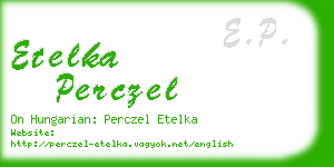 etelka perczel business card